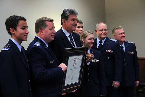 Joe Manchin (D-WV), center. Photo Credit: Civil Air Patrol Flickr via Compfight cc